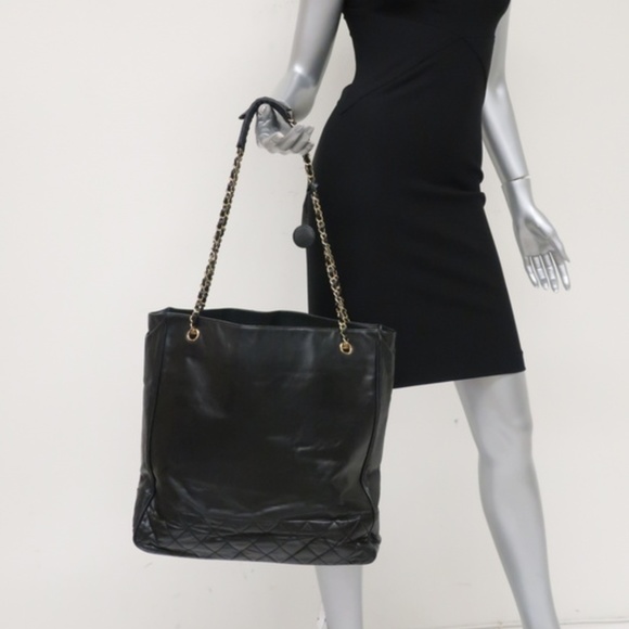 CHANEL Handbags - Chanel Vintage Lambskin  Large Shopper Tote